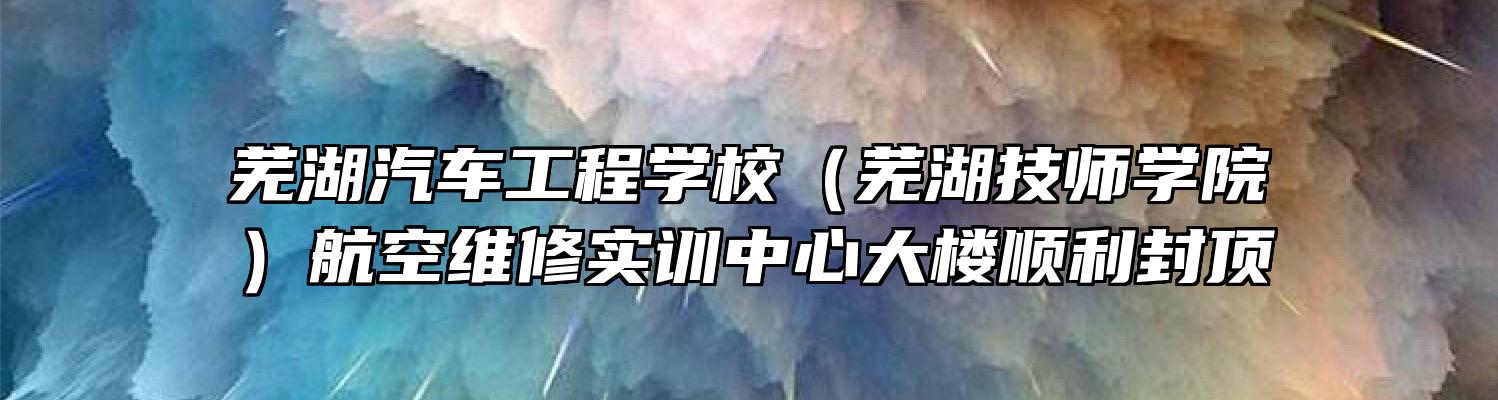 芜湖汽车工程学校（芜湖技师学院）航空维修实训中心大楼顺利封顶