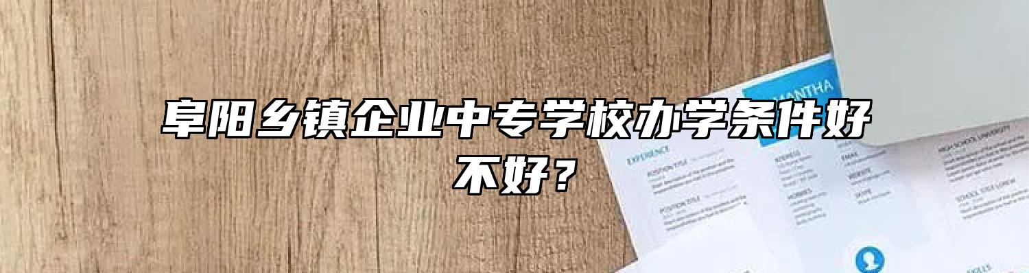 阜阳乡镇企业中专学校办学条件好不好？