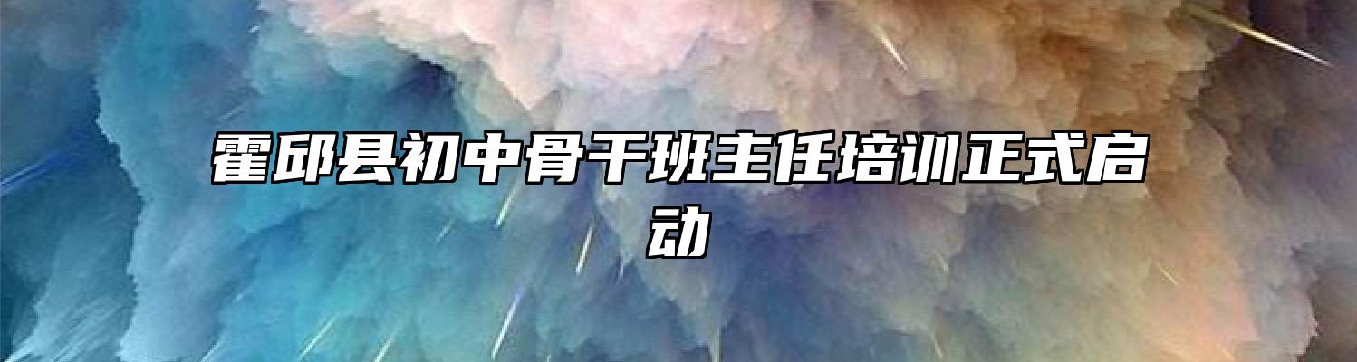霍邱县初中骨干班主任培训正式启动