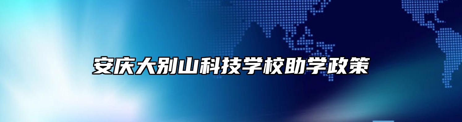 安庆大别山科技学校助学政策