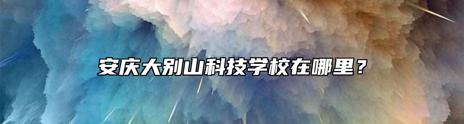 安庆大别山科技学校在哪里？
