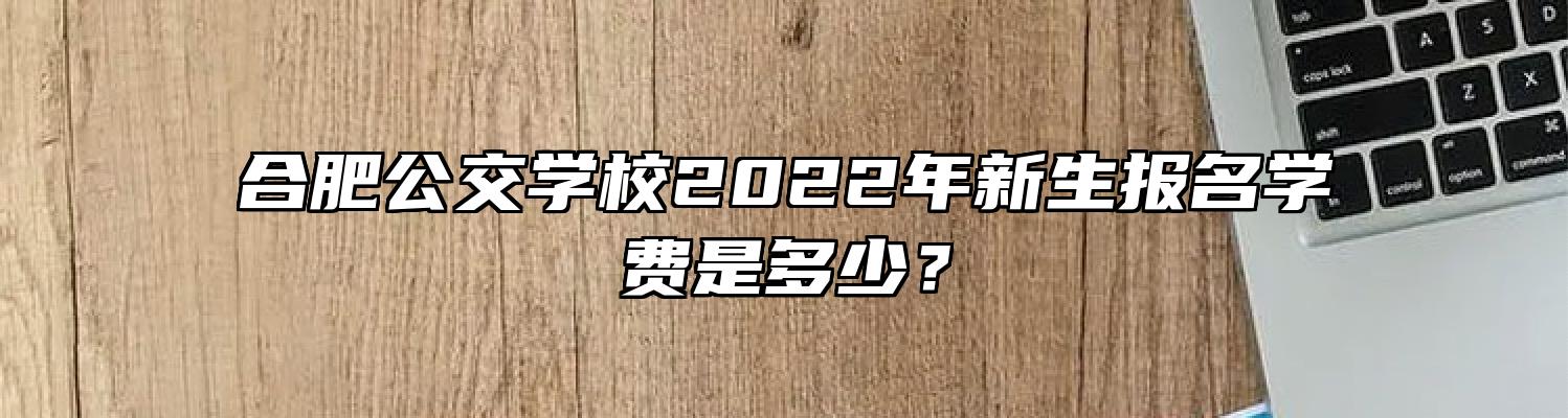 合肥公交学校2022年新生报名学费是多少？