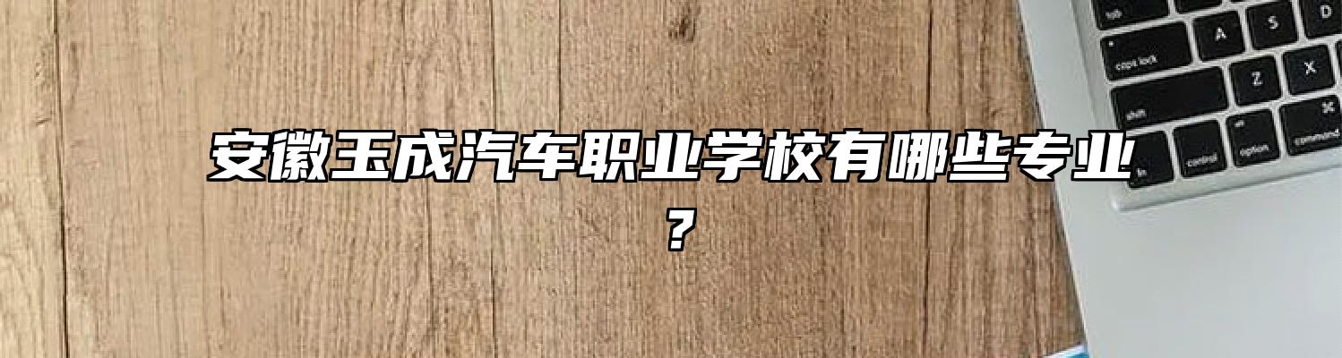 安徽玉成汽车职业学校有哪些专业？