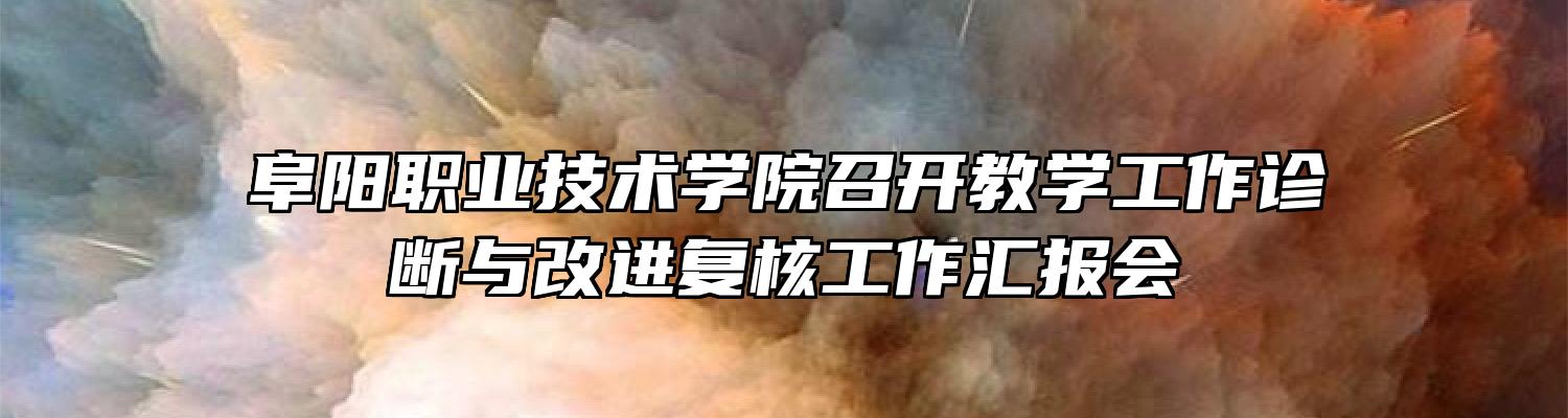 阜阳职业技术学院召开教学工作诊断与改进复核工作汇报会