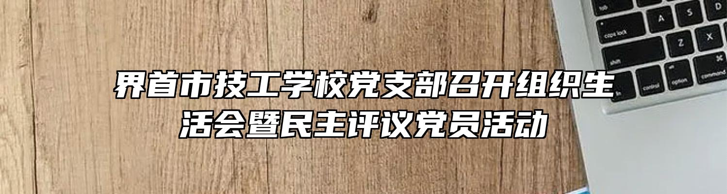界首市技工学校党支部召开组织生活会暨民主评议党员活动