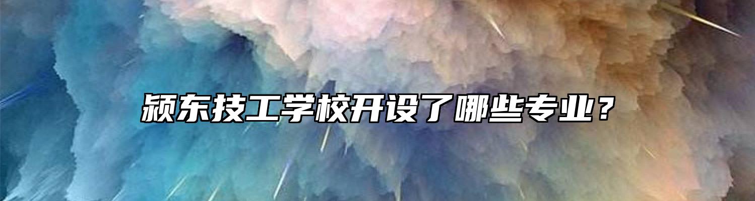 颍东技工学校开设了哪些专业？