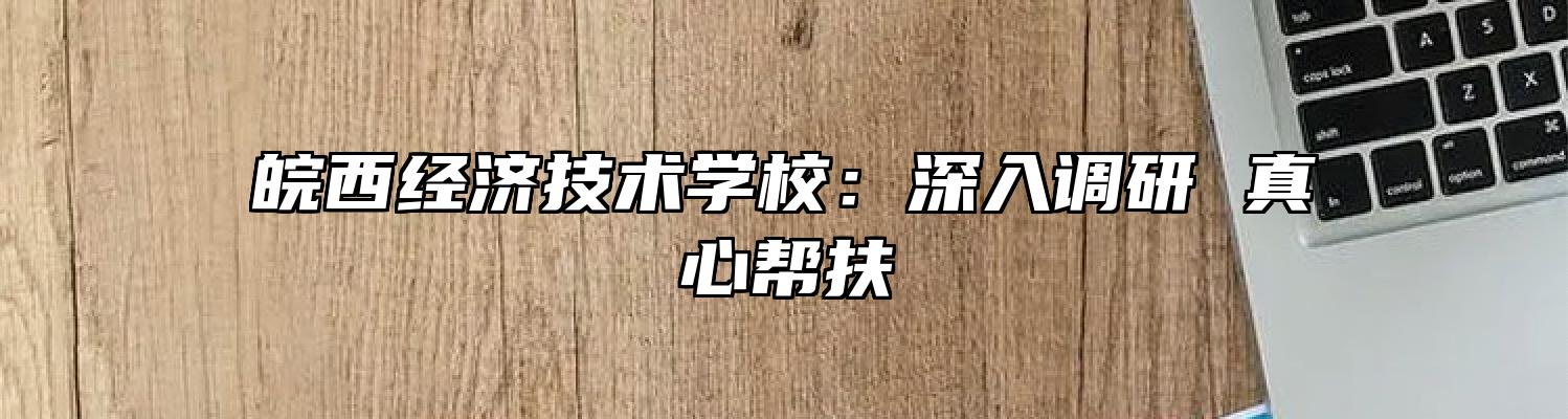 皖西经济技术学校：深入调研 真心帮扶