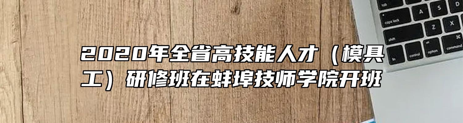 2020年全省高技能人才（模具工）研修班在蚌埠技师学院开班