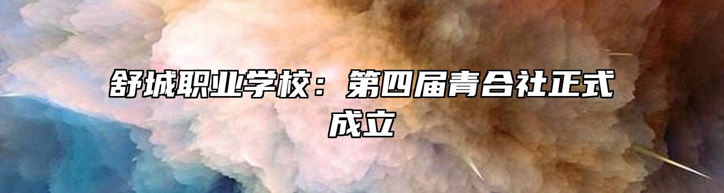舒城职业学校：第四届青合社正式成立