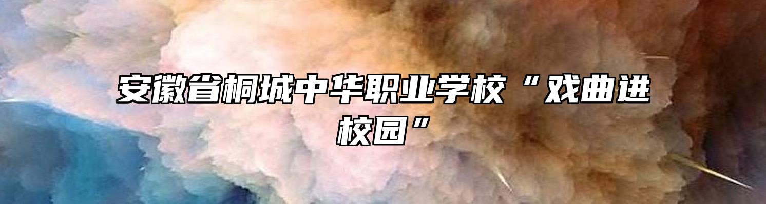 安徽省桐城中华职业学校“戏曲进校园”