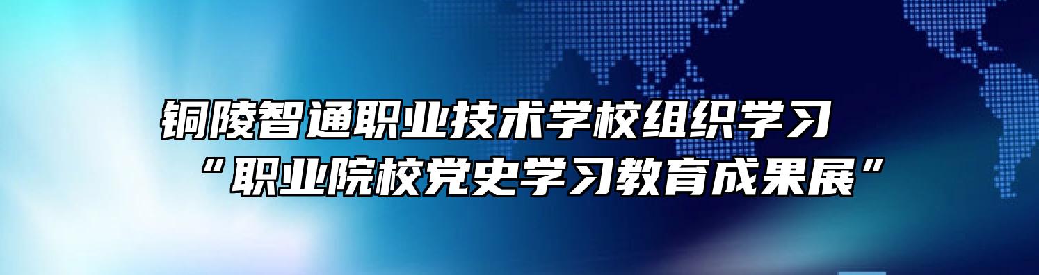 铜陵智通职业技术学校组织学习“职业院校党史学习教育成果展”