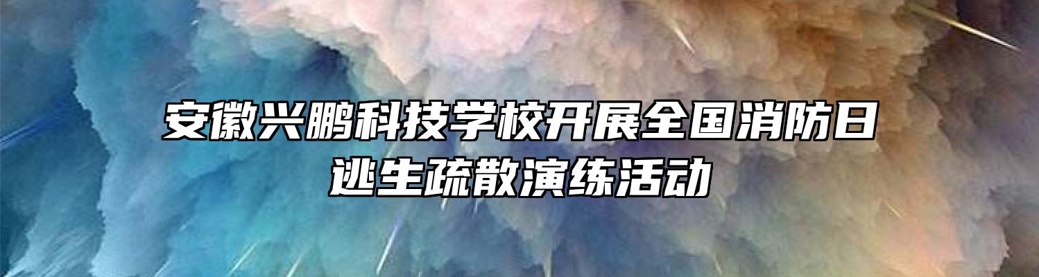 安徽兴鹏科技学校开展全国消防日逃生疏散演练活动