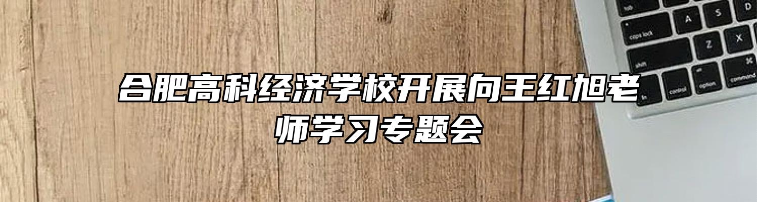 合肥高科经济学校开展向王红旭老师学习专题会