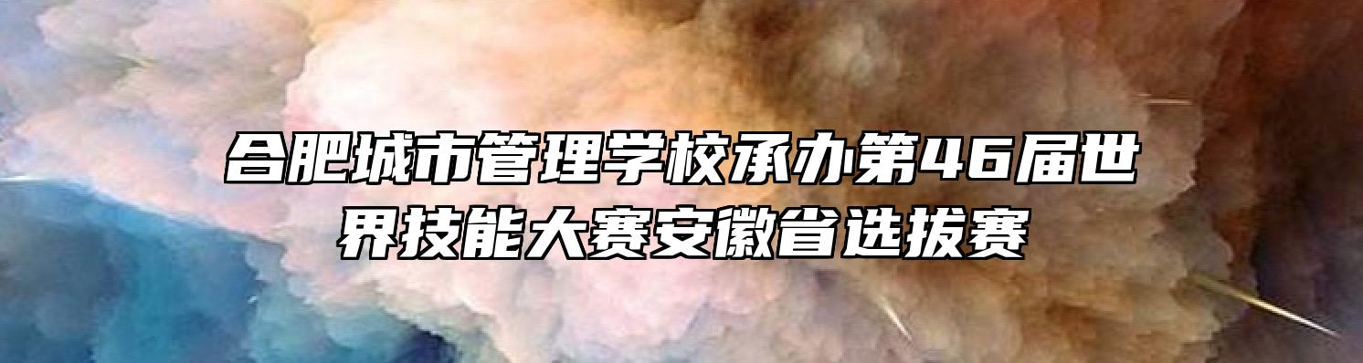 合肥城市管理学校承办第46届世界技能大赛安徽省选拔赛