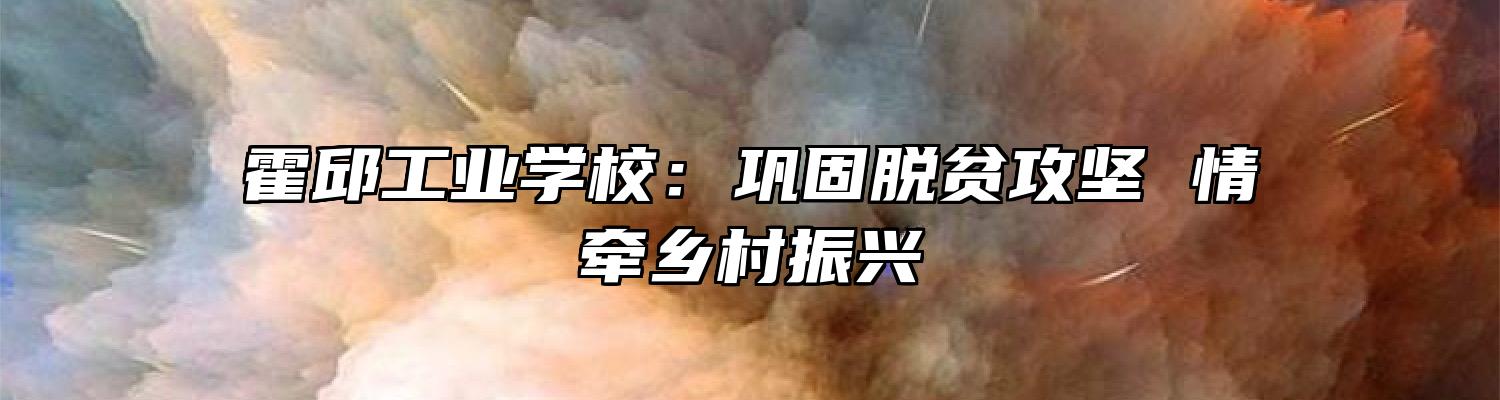 霍邱工业学校：巩固脱贫攻坚 情牵乡村振兴