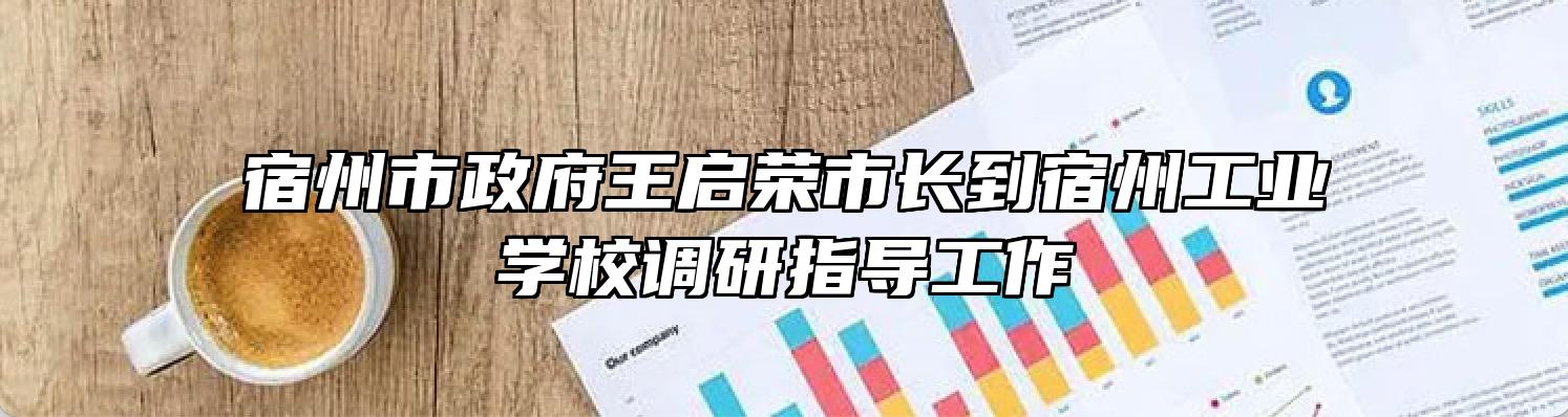 宿州市政府王启荣市长到宿州工业学校调研指导工作