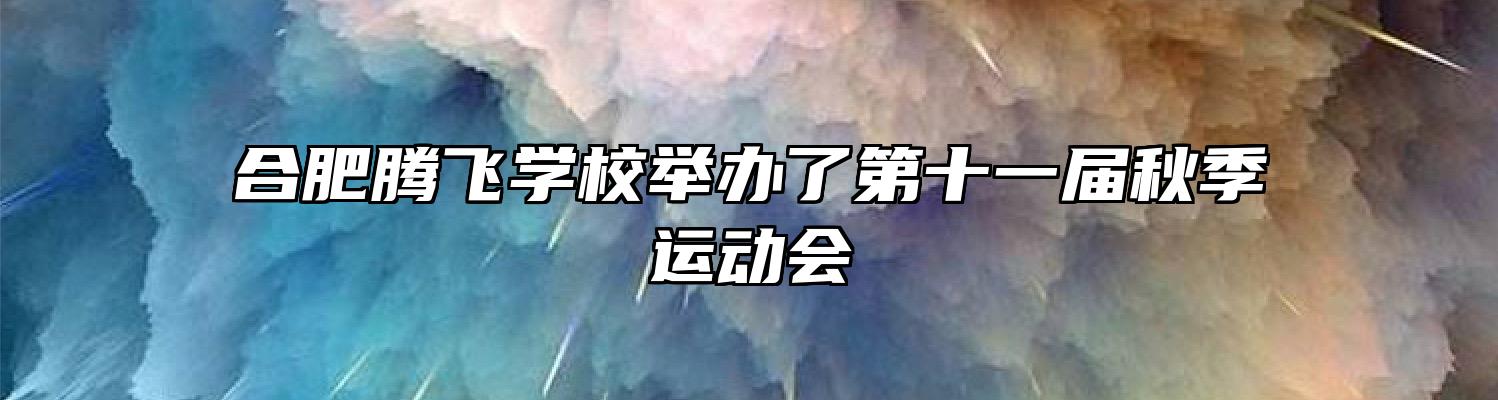 合肥腾飞学校举办了第十一届秋季运动会