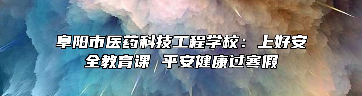 阜阳市医药科技工程学校：上好安全教育课 平安健康过寒假