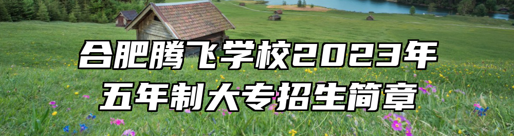 合肥腾飞学校2023年五年制大专招生简章