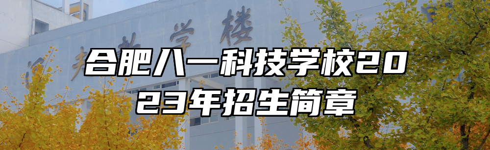 合肥八一科技学校2023年招生简章