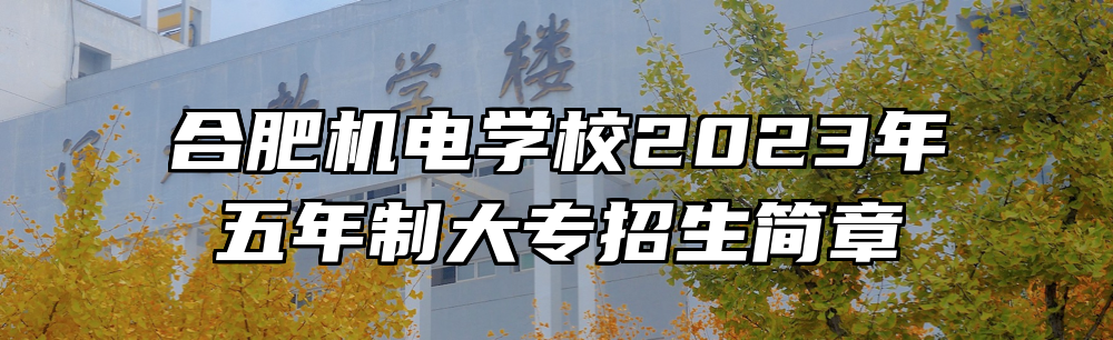 合肥机电学校2023年五年制大专招生简章