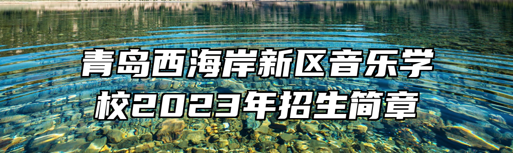 青岛西海岸新区音乐学校2023年招生简章