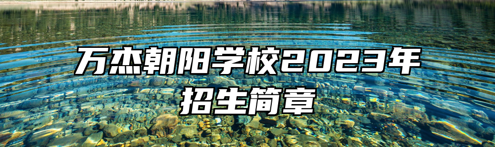 万杰朝阳学校2023年招生简章