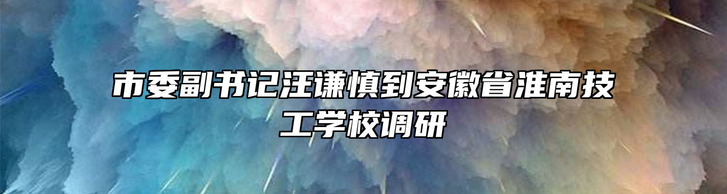 市委副书记汪谦慎到安徽省淮南技工学校调研