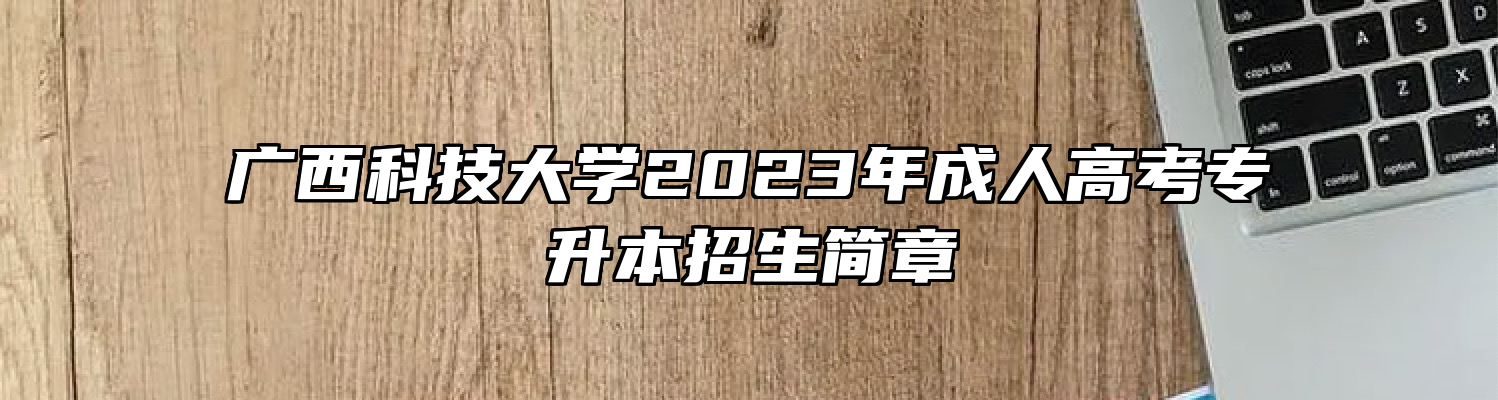 广西科技大学2023年成人高考专升本招生简章