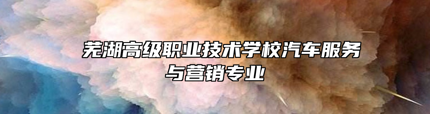  芜湖高级职业技术学校汽车服务与营销专业