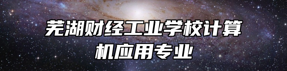 芜湖财经工业学校计算机应用专业