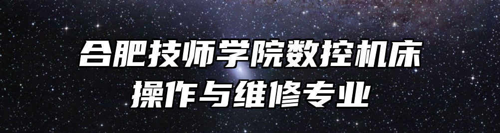 合肥技师学院数控机床操作与维修专业