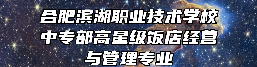 合肥滨湖职业技术学校中专部高星级饭店经营与管理专业