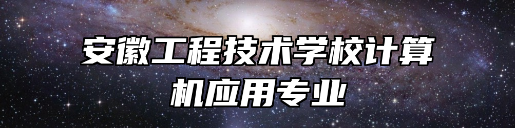 安徽工程技术学校计算机应用专业