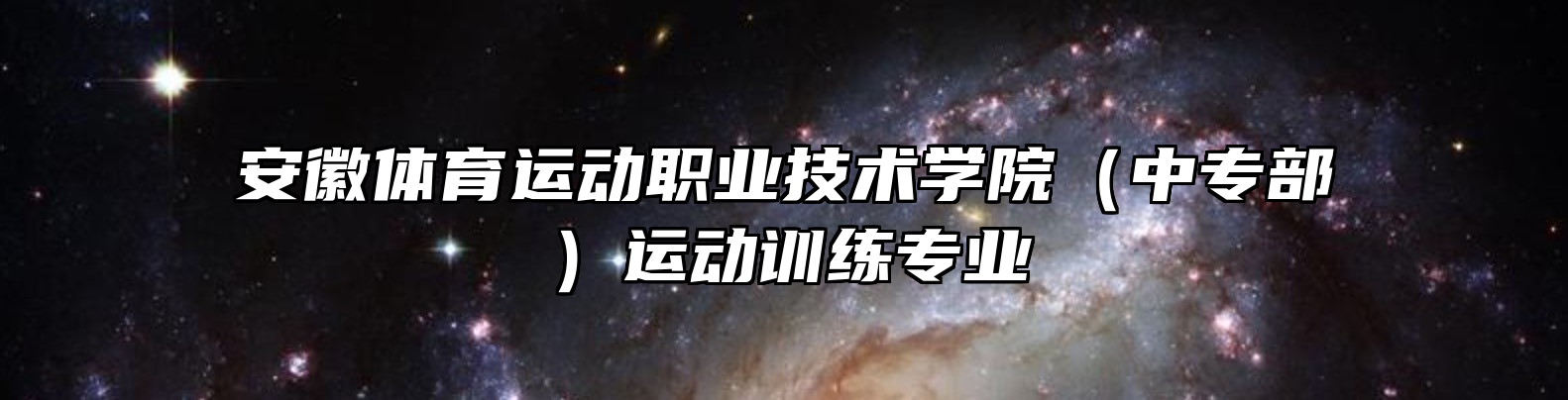 安徽体育运动职业技术学院（中专部）运动训练专业