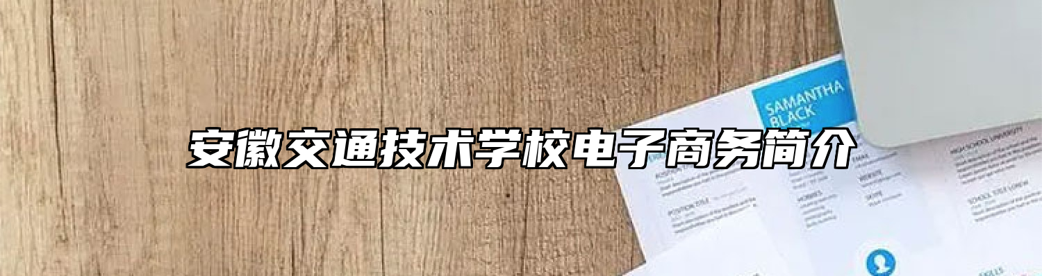 安徽交通技术学校电子商务简介