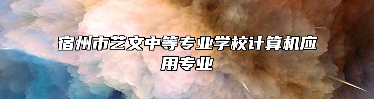 宿州市艺文中等专业学校计算机应用专业