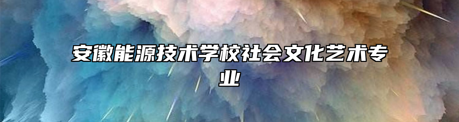 安徽能源技术学校社会文化艺术专业