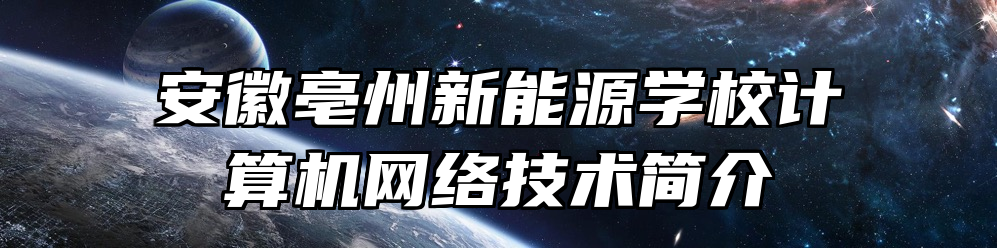 安徽亳州新能源学校计算机网络技术简介