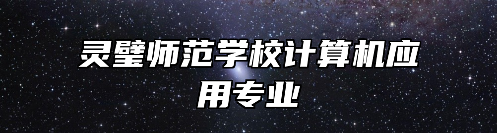 灵璧师范学校计算机应用专业