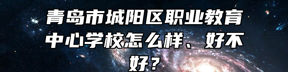 青岛市城阳区职业教育中心学校怎么样、好不好？