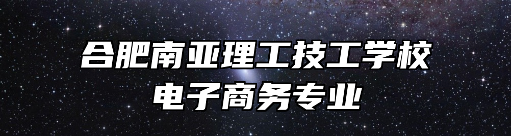 合肥南亚理工技工学校电子商务专业