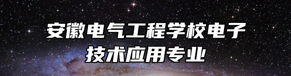 安徽电气工程学校电子技术应用专业