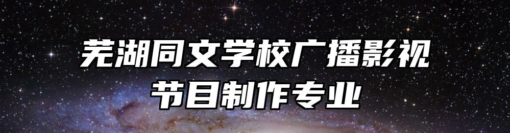 芜湖同文学校广播影视节目制作专业