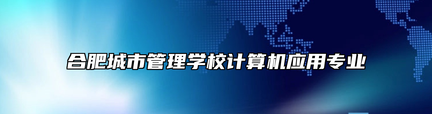 合肥城市管理学校计算机应用专业