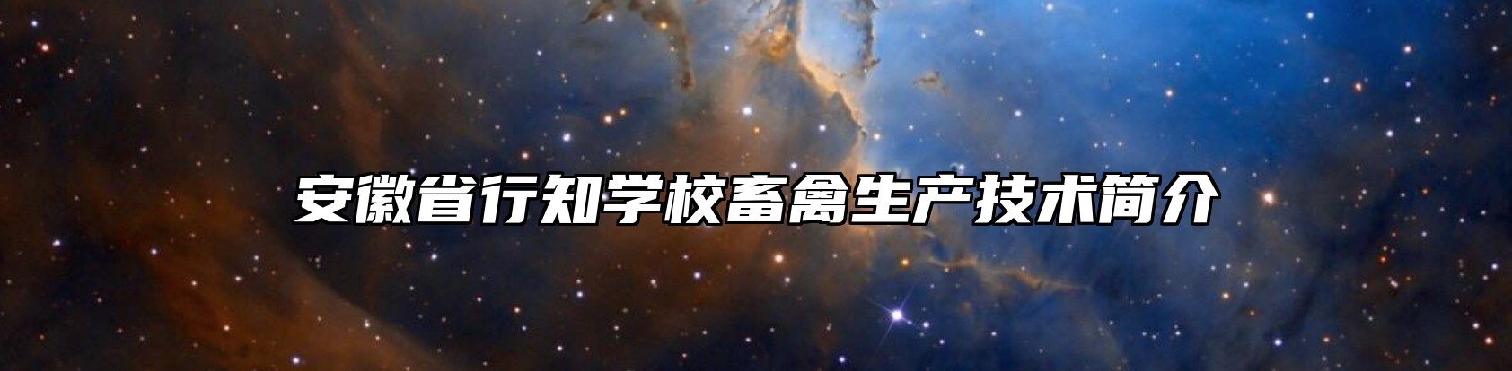 安徽省行知学校畜禽生产技术简介