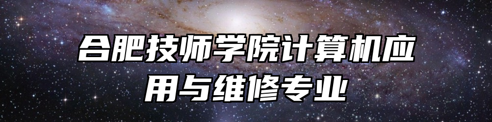 合肥技师学院计算机应用与维修专业