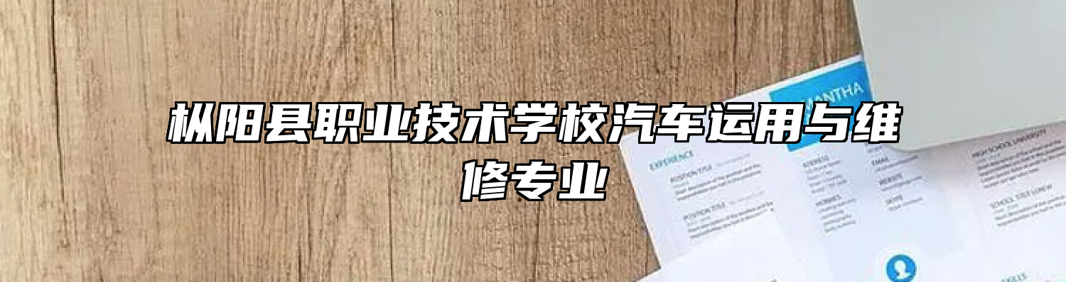 枞阳县职业技术学校汽车运用与维修专业