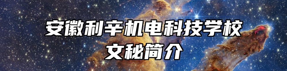 安徽利辛机电科技学校文秘简介