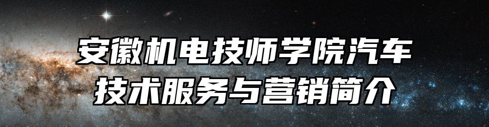 安徽机电技师学院汽车技术服务与营销简介